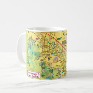 Tasse Carte des Stations de Désert de Palm Springs
