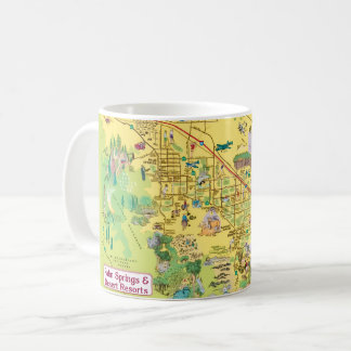 Tasse Carte des Stations de Désert de Palm Springs
