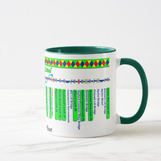 Tasse Carte d'itinéraire de canal d'Oxford (4 de 4) (Droite)
