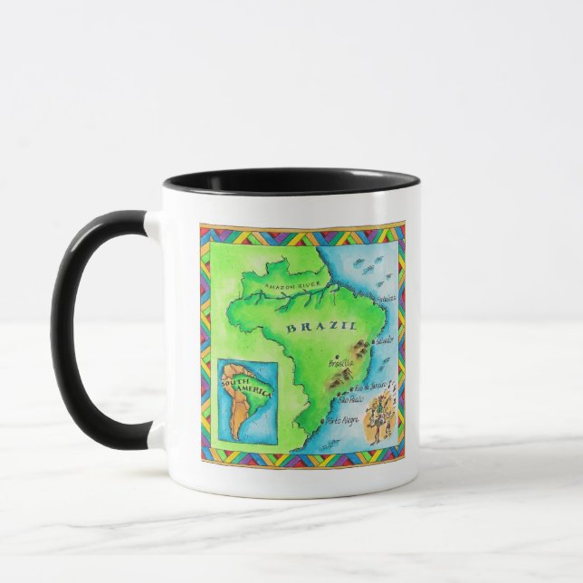 Tasse Carte du Brésil (Gauche)