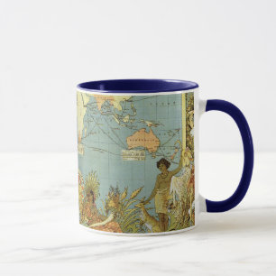 Tasse Carte du monde antique de l'Empire britannique, 18