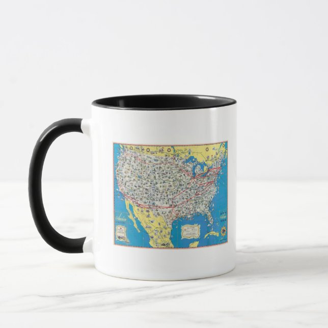 Tasse Carte du système American Airlines (Gauche)
