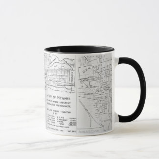 Tasse Carte ethnique de voisinage du New Jersey 1911 de