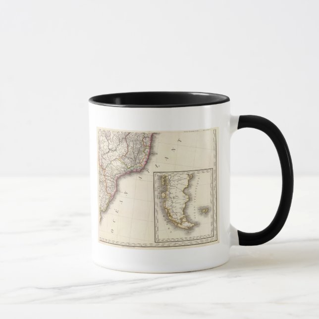 Tasse Carte gravée de l'Argentine et du Chili (Droite)