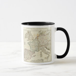 Tasse Carte gravée de l'Europe