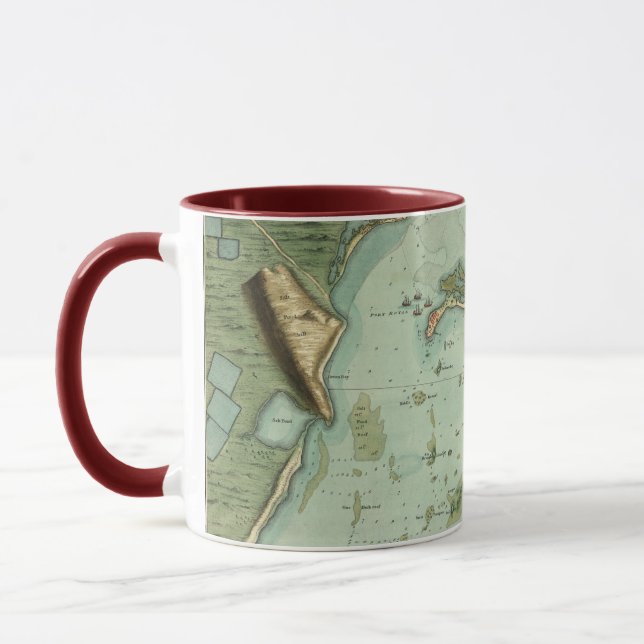 Tasse CARTE : La JAMAÏQUE, 1756 (Gauche)