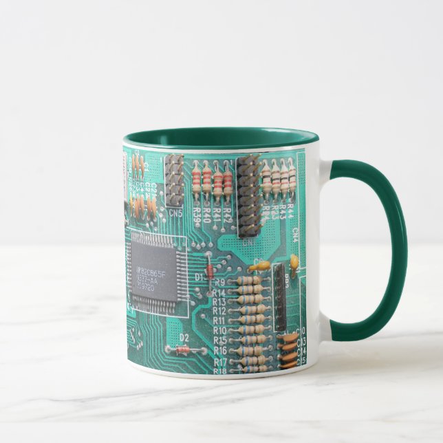 Tasse Carte mère, photo de carte, ballot d'ordinateur (Droite)
