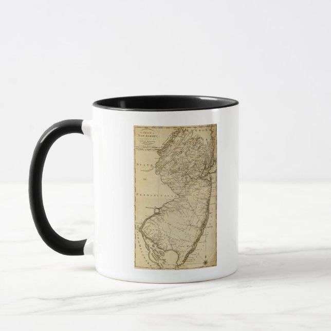 Tasse Carte panoramique du New JerseyNew Jersey (Gauche)
