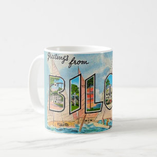 Tasse Carte Postale Ancienne Biloxi Miss Greetings