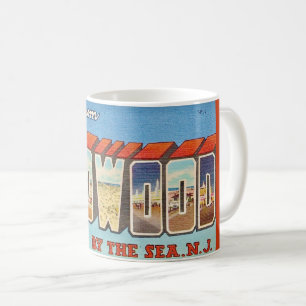 Tasse carte postale ancienne de Wildwood NJ