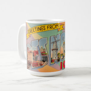 Tasse Carte Postale De Salutations Des Moines Iowa