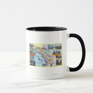 Tasse Carte routière des autoroutes romantiques de l'CA 