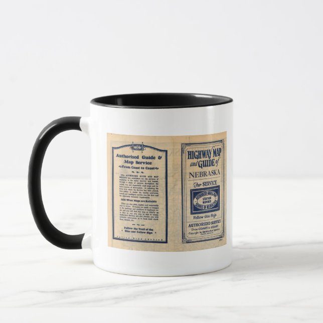 Tasse Carte routière du Nebraska (Gauche)