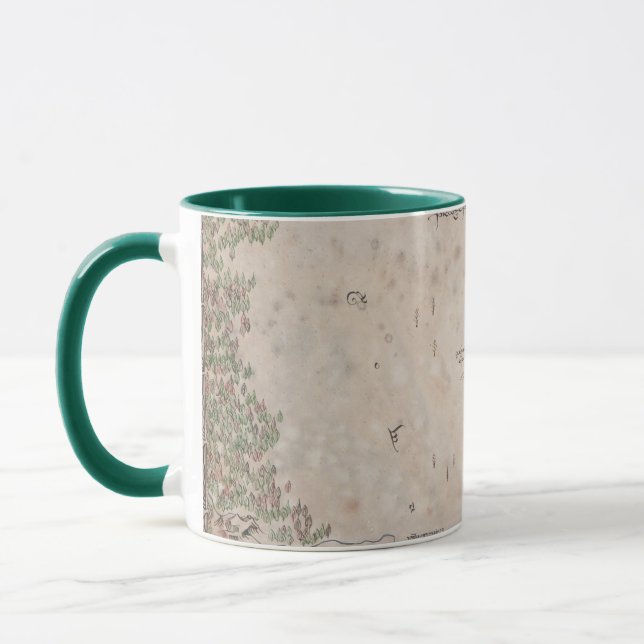 Tasse Carte Sindarin de la Lonely Mountain (Gauche)