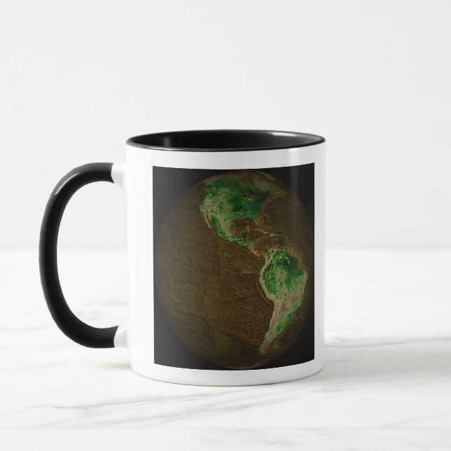 Tasse Carte topographique de la Terre (Gauche)