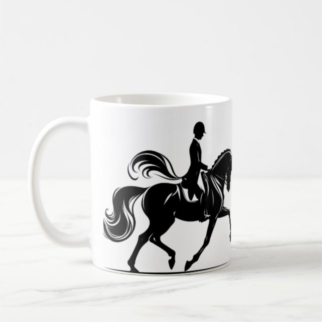 Tasse Cavalier de Dressage Cheval (Gauche)