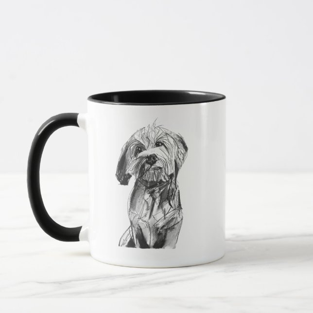 Tasse Cavapoo – Mug Café Chien Dessiné à la Main C (Gauche)