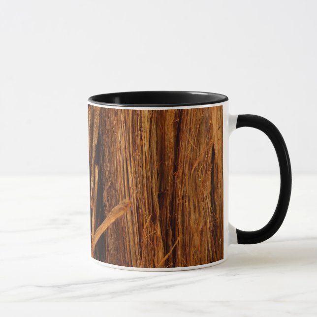 Tasse Cèdre texturé en écorce de bois (Droite)