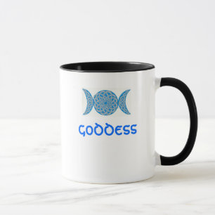 Tasse celtique de déesse de noeud (bleue)