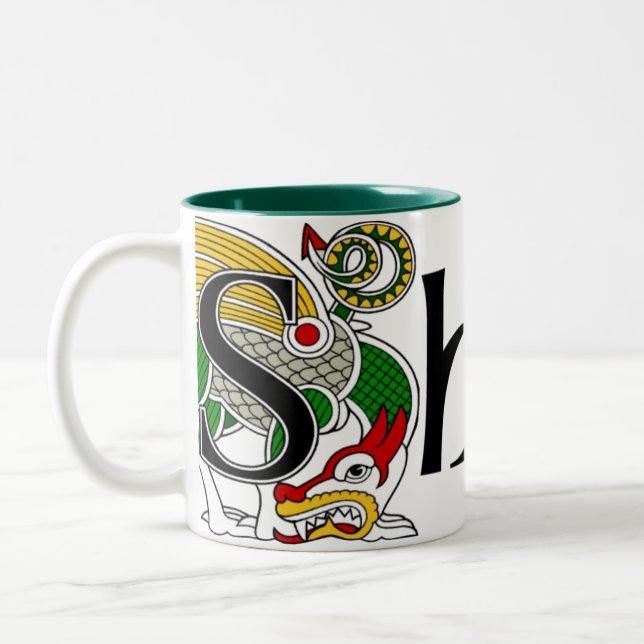 Tasse celtique de dragon de bassie (Gauche)