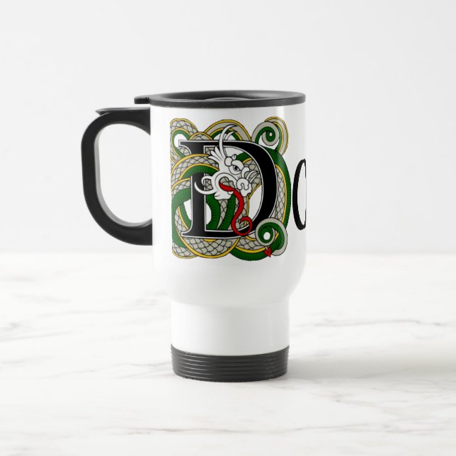 Tasse celtique de voyage de dragon de Dowd (Gauche)