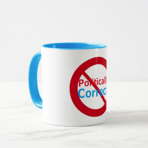 Tasse Cercle rouge bleu anti-politiquement correct