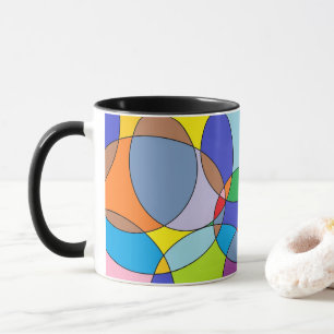 Tasse Cercles de couleur et ovales