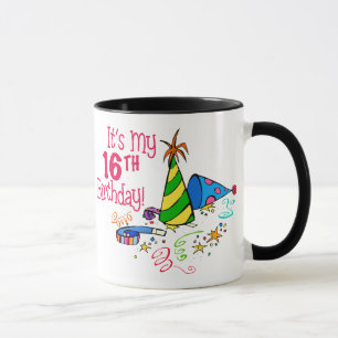 Tasse C'est mon 16ème anniversaire (les casquettes de