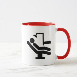 Tasse Chaise et dent illustrées de dentiste