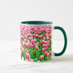 Tasse Champ des tulipes roses