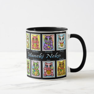 Tasse chanceuse de chat de chats de bonne chance