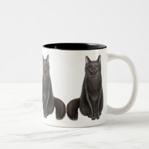 Tasse chanceuse de chats noirs