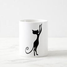 Tasse changeante de chat de couleur