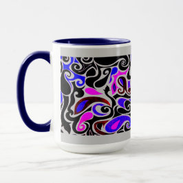 Tasse Changer la couleur Wacky Retro Swirl