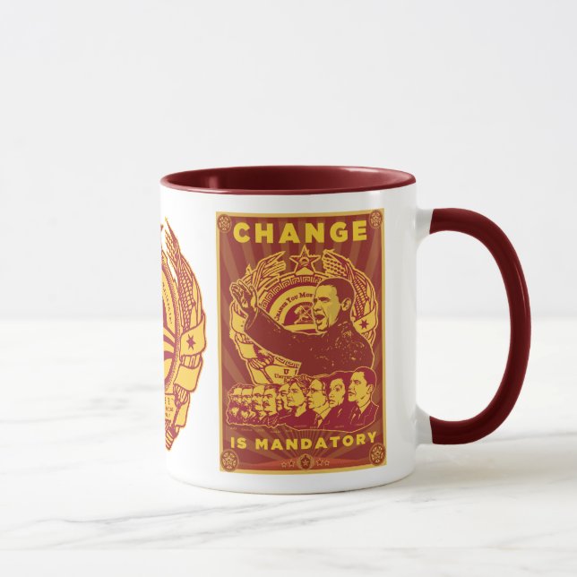 Tasse Changez est obligatoire ! Camarade Obama Spoof (Droite)