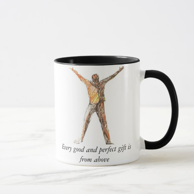 Tasse Chaque bon et parfait cadeau est d'en haut (Droite)
