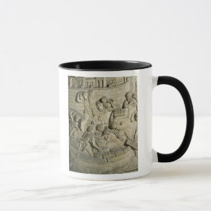 Tasse Chargement d'un bateau, détail de la fonte de