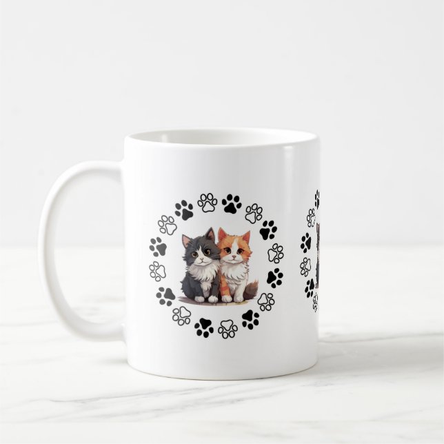 Tasse charmante à thème chat (Gauche)