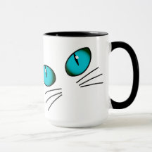 Tasse Chat aux Yeux Bleus, Tasse Café pour Amoureu