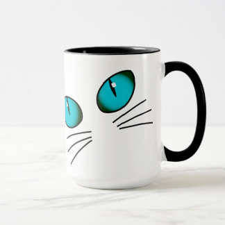 Tasse Chat aux Yeux Bleus, Tasse Café pour Amoureu