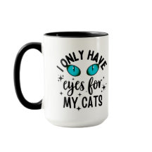 Tasse Chat aux Yeux Bleus, Tasse Café pour Amoureu
