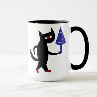 Tasse Chat avec un parapluie