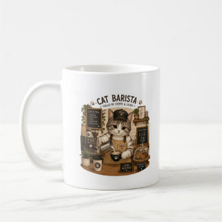 Tasse Chat Barista Amateur de Café Mignon Café | F