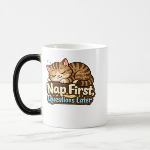 Tasse Chat Changeant de Couleur Nap First Question