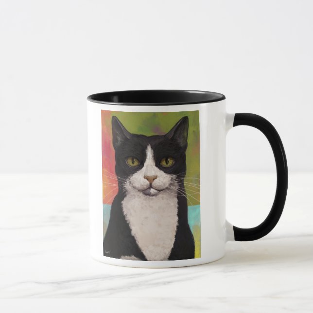 Tasse Chat coloré de smoking (Droite)