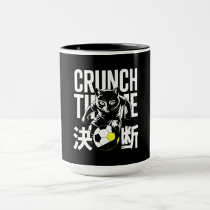 Tasse Chat de Foot Kawaii Déterminé - Kanji Japona