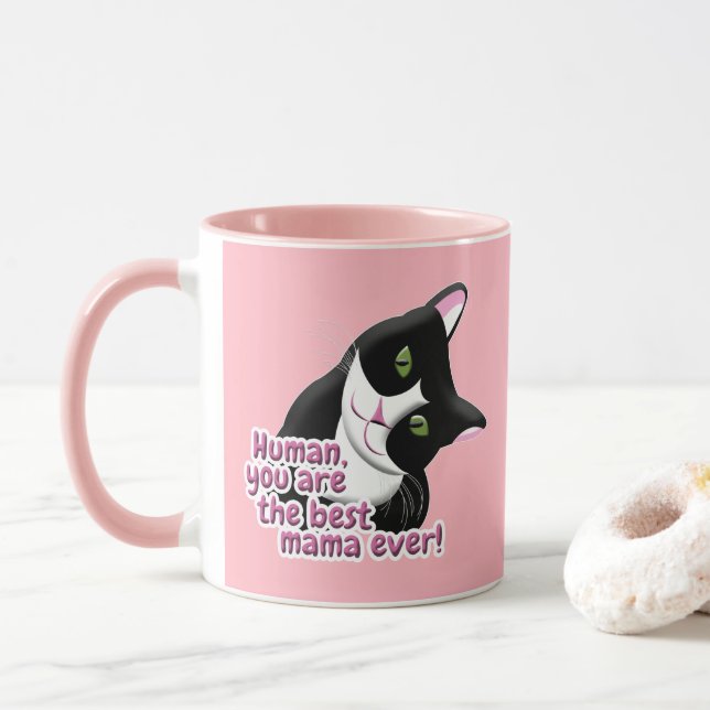 Tasse Chat de la Fête des Mères (Avec donut)