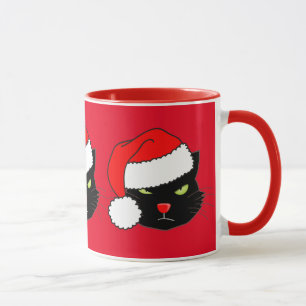 Tasse Chat de Santa Hat