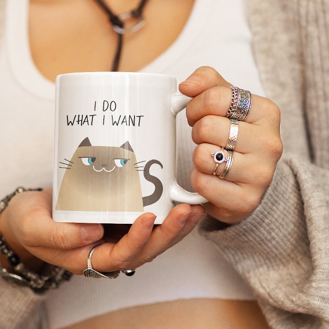 Tasse Chat Drôle Je Fais Ce Que Je Veux Siamois (Créateur téléchargé)
