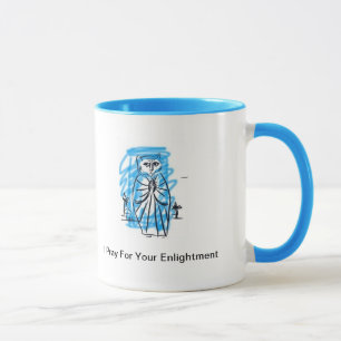 Tasse Chat Guru - je prie pour votre Enlightment